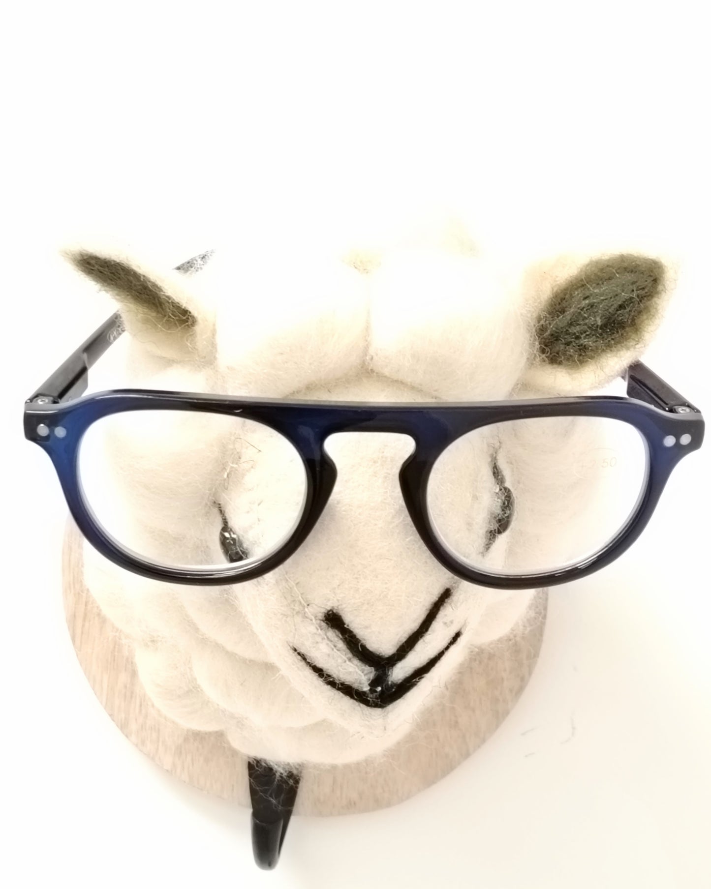 gafas premontadas para presbicia modelo k eyes k34 sapphire-25 con montura redonda en pasta azul translúcido y varillas negras, diseño clásico y versátil