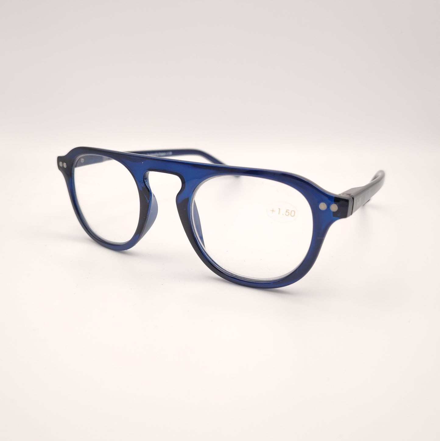 gafas de presbicia k eyes k34 color sapphire con forma aviador en azul translúcido